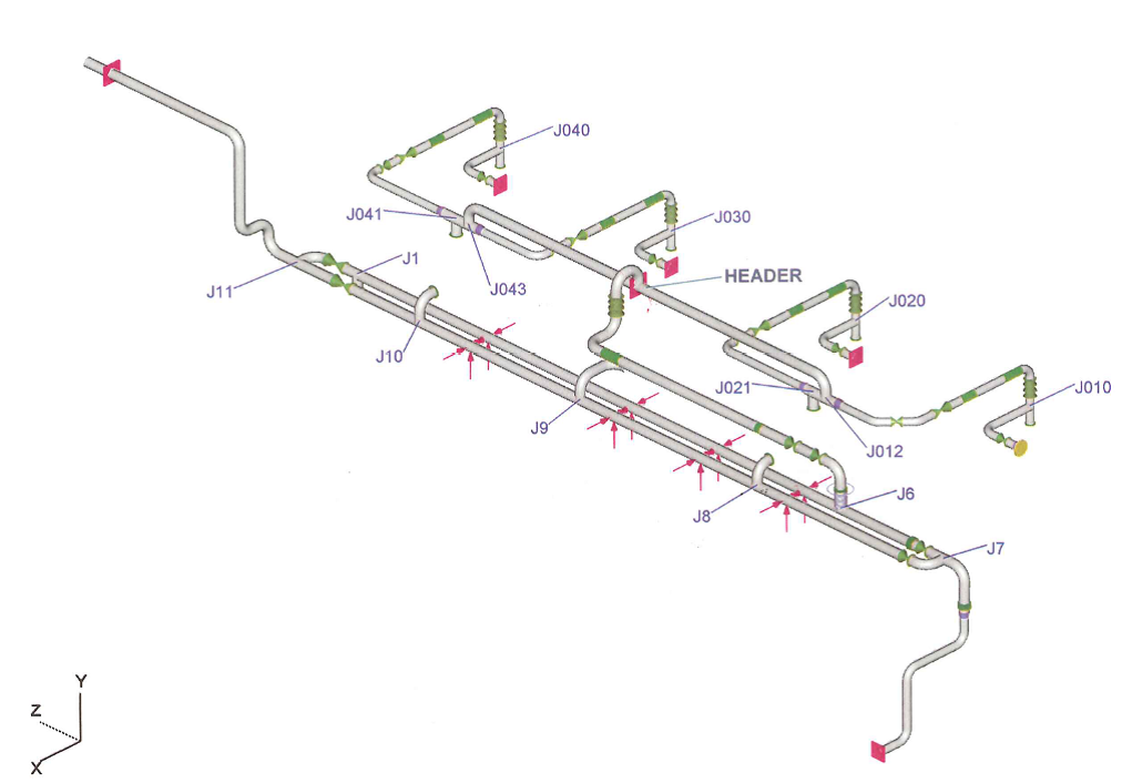 EASL Design of a new steam piping system, assessing the pipework